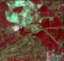 DMC satellietbeeld van de Veluwe nabij Apeldoorn op 4 maart 2013